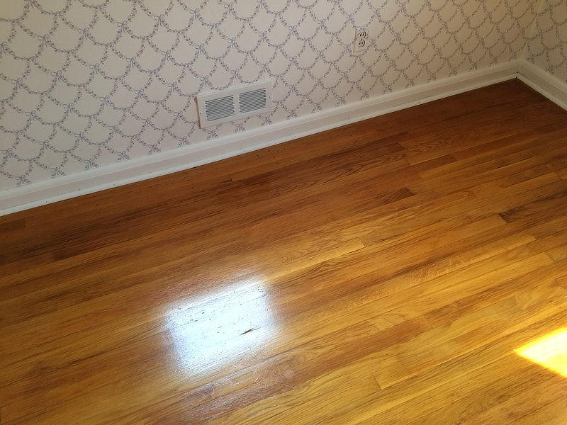 hardwood floor polished after